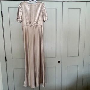 DISSH Anabelle Pewter Satin Midi Dress.